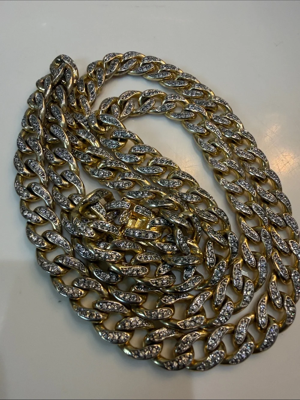 Gold-Tone Cuban Link Necklace